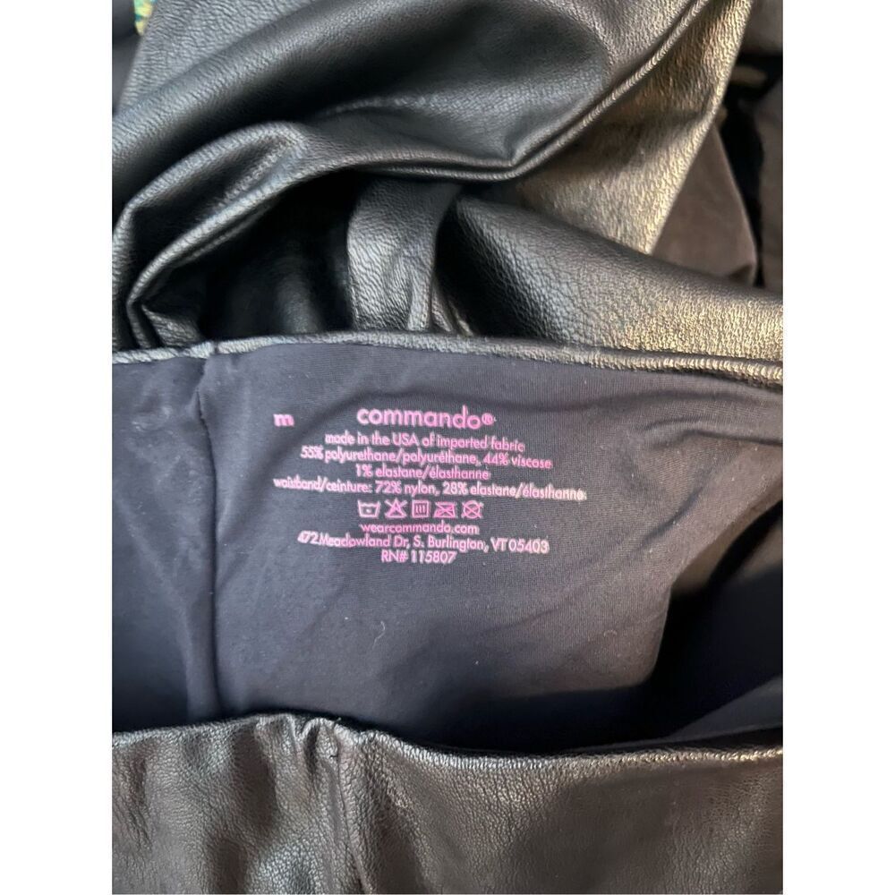 Commando Black Faux Leather Leggings Medium - Picture 4 of 4
